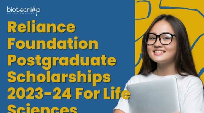 Reliance Foundation Scholarships 2023-24 For Life Sciences Postgraduate Nw