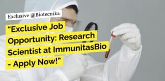 Research Scientist at ImmunitasBio - Biotech & Life Sciences Apply