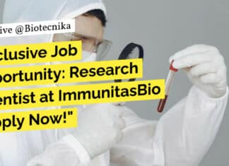 Research Scientist at ImmunitasBio - Biotech & Life Sciences Apply