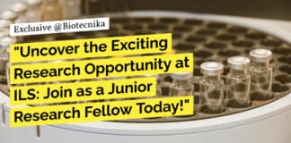 Govt ILS JRF Post - Life Sciences Apply Online