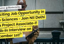 Exciting Job Opportunity in Life Sciences – Join NII Delhi as a Project Associate-I! Walk-In Interview on December 1st! "Exciting Job Opportunity in Life Sciences - Join NII Delhi as a Project Associate-I! Walk-In Interview on December 1st!"