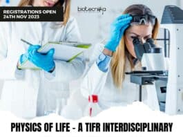 TIFR Interdisciplinary PhD Programme Dec 2023 - Physics of Life