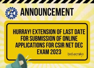 CSIR NET Dec Applications Extension - Last Date Extended To Apply