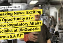 Breaking News: Exciting Job Opportunity as a Senior Regulatory Affairs Specialist at BioGeneric Pharma S.A.E.! "Breaking News: Exciting Job Opportunity as a Senior Regulatory Affairs Specialist at BioGeneric Pharma S.A.E.!"