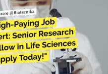 High-Paying Job Alert: Senior Research Fellow in Life Sciences – Apply Today! "High-Paying Job Alert: Senior Research Fellow in Life Sciences - Apply Today!"