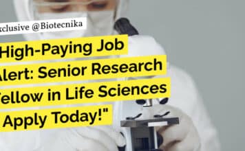 "High-Paying Job Alert: Senior Research Fellow in Life Sciences - Apply Today!"