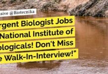 Urgent Biologist Jobs at National Institute of Biologicals! Don’t Miss the Walk-In-Interview! "Urgent Biologist Jobs at National Institute of Biologicals! Don't Miss the Walk-In-Interview!"