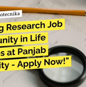 "Exciting Research Job Opportunity in Life Sciences at Panjab University - Apply Now!"