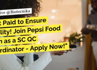 Pepsi Food Tech QC Job Opening - Apply Online Now!