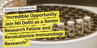 "Incredible Opportunity: Join NII Delhi as a Senior Research Fellow and Revolutionize Immunology Research!"