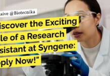 Freshers Job Alert! Syngene Research Assistant Job For BSc Candidates, Apply Online Freshers BSc Jobs Syngene - Apply For Research Post