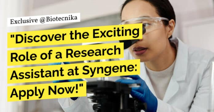 Freshers BSc Jobs Syngene - Apply For Research Post