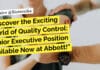 Discover the Exciting World of Quality Control: Senior Executive Position Available Now at Abbott! QC Jobs at Abbott For Biotech & Microbiology, Apply Online