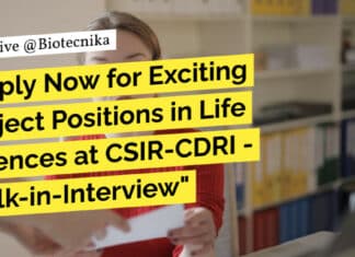 "Apply Now for Exciting Project Positions in Life Sciences at CSIR-CDRI - Walk-in-Interview"