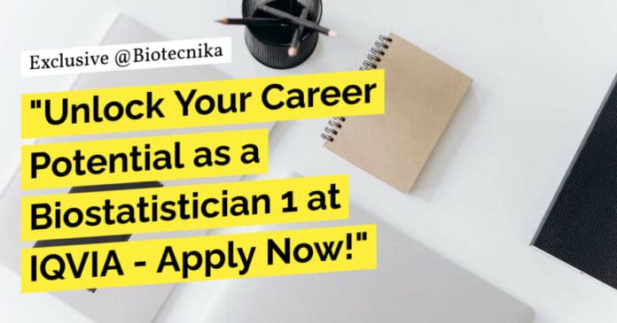 IQVIA Biostatician Job Opening - Apply Online