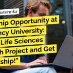 "Internship Opportunity at Presidency University: Join the Life Sciences Research Project and Get a Fellowship!"