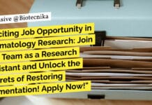 Exciting Job Opportunity in Dermatology Research: Join Our Team as a Research Assistant and Unlock the Secrets of Restoring Pigmentation! Apply Now! "Exciting Job Opportunity in Dermatology Research: Join Our Team as a Research Assistant and Unlock the Secrets of Restoring Pigmentation! Apply Now!"