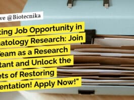 "Exciting Job Opportunity in Dermatology Research: Join Our Team as a Research Assistant and Unlock the Secrets of Restoring Pigmentation! Apply Now!"