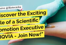 Discover the Exciting Role of a Scientific Promotion Executive at IQVIA – Join Now! IQVIA Life Sciences BSc Vacancy - Apply For Scientific Promotion Executive