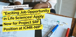 ICMR-NIP Project SRF Post Opening - Life Sciences