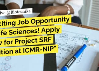 ICMR-NIP Project SRF Post Opening - Life Sciences