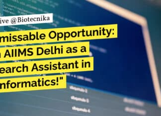 AIIMS Delhi Bioinformatics Job - Research Assistant Vacancy