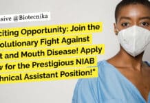 Exciting Opportunity: Join the Revolutionary Fight Against Foot and Mouth Disease! Apply Now for the Prestigious NIAB Technical Assistant Position! NIAB BSc Biology Job - BSc Biotechnology Project Vacancy, Apply Online