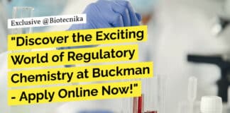 Regulatory Chemist at Buckman, Microbiology Apply Online