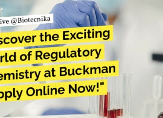 Regulatory Chemist at Buckman, Microbiology Apply Online
