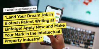 "Land Your Dream Job in Biotech Patent Writing at Einfolge! Apply Now and Make Your Mark in the Intellectual Property Industry!"