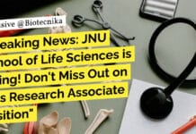 Breaking News: JNU School of Life Sciences is Hiring! Don’t Miss Out on This Research Associate Position "Breaking News: JNU School of Life Sciences is Hiring! Don't Miss Out on This Research Associate Position"