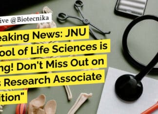 "Breaking News: JNU School of Life Sciences is Hiring! Don't Miss Out on This Research Associate Position"