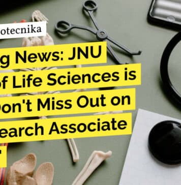 "Breaking News: JNU School of Life Sciences is Hiring! Don't Miss Out on This Research Associate Position"