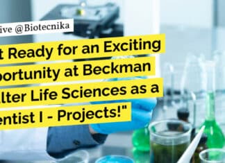 Beckman Coulter Scientist Job, Life Sciences Apply Online