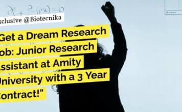 Get a Dream Research Job: Junior Research Assistant at Amity University with a 3 Year Contract! "Get a Dream Research Job: Junior Research Assistant at Amity University with a 3 Year Contract!"