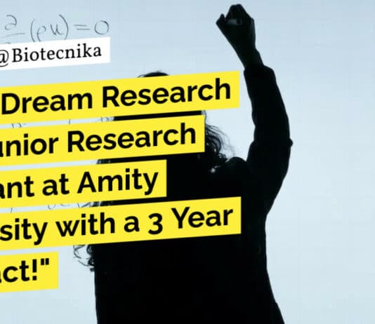 "Get a Dream Research Job: Junior Research Assistant at Amity University with a 3 Year Contract!"