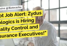 Hot Job Alert: Zydus Biologics is Hiring Quality Control and Assurance Executives! "Hot Job Alert: Zydus Biologics is Hiring Quality Control and Assurance Executives!"