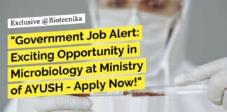 "Government Job Alert: Exciting Opportunity in Microbiology at Ministry of AYUSH - Apply Now!"
