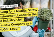 Looking for a Quality, Safety & Environment Leader in the Food Industry? Join Coca-Cola Company as a Plant QSE Lead! "Looking for a Quality, Safety & Environment Leader in the Food Industry? Join Coca-Cola Company as a Plant QSE Lead!"