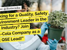"Looking for a Quality, Safety & Environment Leader in the Food Industry? Join Coca-Cola Company as a Plant QSE Lead!"