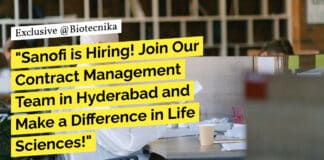 "Sanofi is Hiring! Join Our Contract Management Team in Hyderabad and Make a Difference in Life Sciences!"