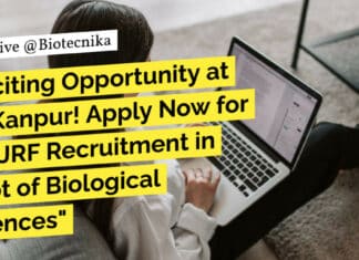 "Exciting Opportunity at IIT Kanpur! Apply Now for the JRF Recruitment in Dept of Biological Sciences"