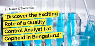 "Discover the Exciting Role of a Quality Control Analyst I at Cepheid in Bengaluru!"