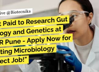 "Get Paid to Research Gut Biology and Genetics at IISER Pune - Apply Now for Exciting Microbiology Project Job!"