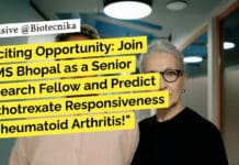 Exciting Opportunity: Join AIIMS Bhopal as a Senior Research Fellow and Predict Methotrexate Responsiveness in Rheumatoid Arthritis! "Exciting Opportunity: Join AIIMS Bhopal as a Senior Research Fellow and Predict Methotrexate Responsiveness in Rheumatoid Arthritis!"