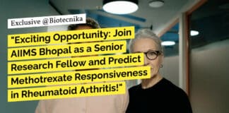 "Exciting Opportunity: Join AIIMS Bhopal as a Senior Research Fellow and Predict Methotrexate Responsiveness in Rheumatoid Arthritis!"