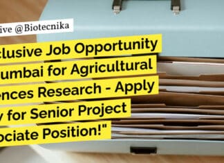 "Exclusive Job Opportunity in Mumbai for Agricultural Sciences Research - Apply Now for Senior Project Associate Position!"