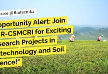 Opportunity Alert: Join CSIR-CSMCRI for Exciting Research Projects in Biotechnology and Soil Science! "Opportunity Alert: Join CSIR-CSMCRI for Exciting Research Projects in Biotechnology and Soil Science!"
