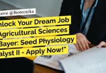Unlock Your Dream Job in Agricultural Sciences at Bayer: Seed Physiology Analyst II – Apply Now! "Unlock Your Dream Job in Agricultural Sciences at Bayer: Seed Physiology Analyst II - Apply Now!"