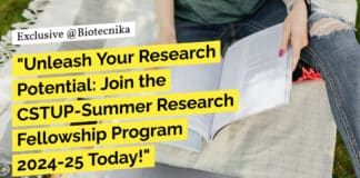 "Unleash Your Research Potential: Join the CSTUP-Summer Research Fellowship Program 2024-25 Today!"